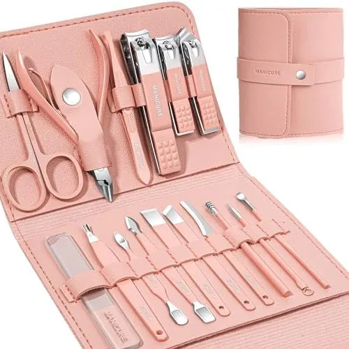 💅✨ 16-in-1 Stainless Steel Nail Care Kit 🌸 Professional Manicure & Pedicure Tool Set 💖 | Stylish, Durable & Easy Grooming ✨ | Random Color 🎨