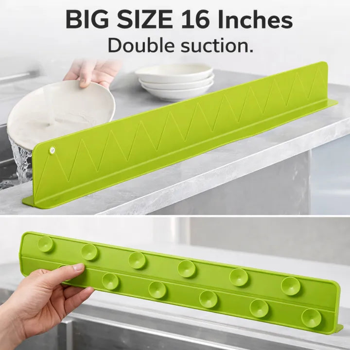 💧🛡️ Silicone Sink Splash Guard ✨ 16-Inch Strong Suction Water Splash Protector 🚰 | Keeps Kitchen Clean & Dry 🧼🔥