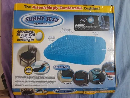 🪑✨ Non-Slip Gel Seat Cushion 🖤 Soft Honeycomb Support Pad 💺 | Breathable Comfort for Car & Office Chairs 🚗🏢
