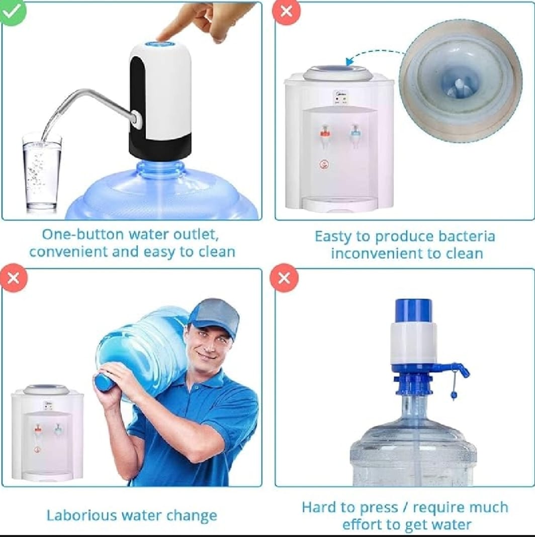 💧⚡ Electric Water Dispenser USB Rechargeable Portable Water Pump 🔋 | Easy One-Touch Drinking Water Dispensing 🏠