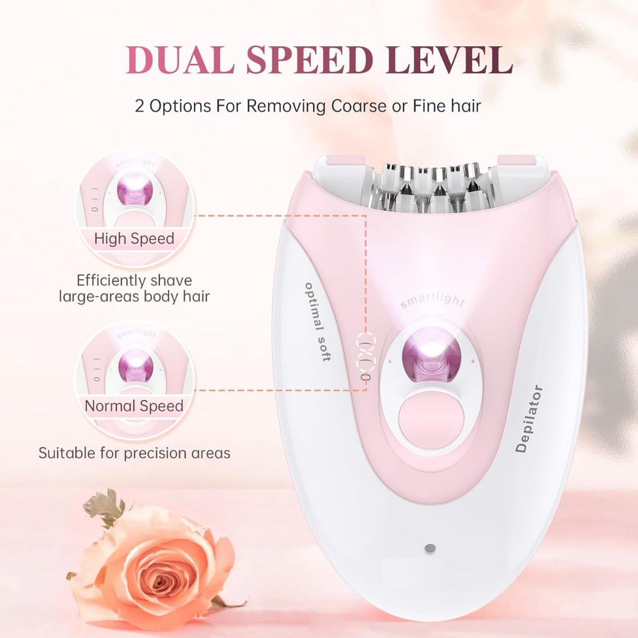 🪒💖 Daling DL-6032 Ladies Hair Removal Epilator ✨Painless Hair Removal Experience 🪒| Rechargeable & Easy To Use 🔋Perfect for Legs, Arms & Underarms 👌