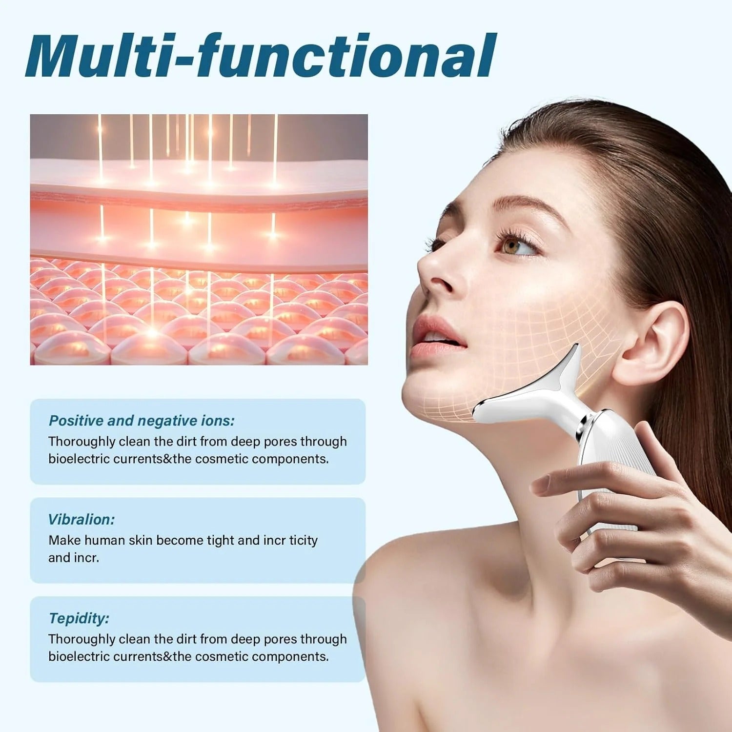 🌟💖 ES-1081 Anti-Ageing Face Massager ✨Helps Reduce Wrinkles, Fine Lines & Puffiness ✨ | Relaxing Skin Care Experience 🔋 | Random Color 🎨