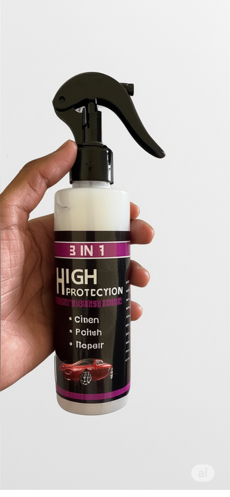 🚗✨ 3-in-1 High Protection Car Coating Spray 🛡️ Ceramic Crystal Coating Formula 💎 | Gives Long-Lasting Shine & Protection 🌟 | 100ml Bottle 🧴