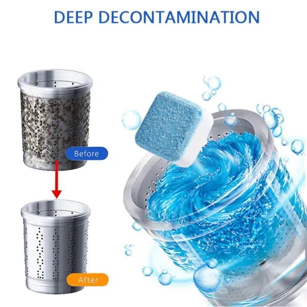 🧺✨ Washing Machine Cleaner Tablets 🫧 12 Deep Cleaning & Deodorizing Tablets 💧 | For Front Load, Top Load & HE Washers 🔥