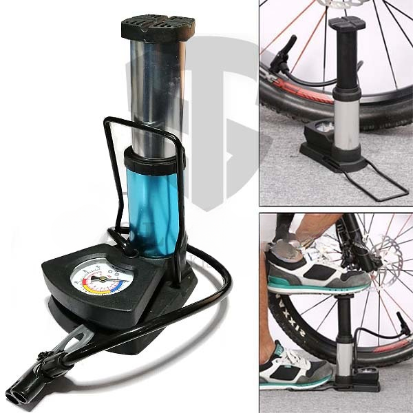 🚴‍♂️⚡ Foot & Hand Air Pump With Pressure Gauge 🔧 Fast Portable Inflator for Bike & Cycle 🚗🏍️ | Perfect for Kids Toys, Balls & Inflatables 🎈⚽ | Easy & Powerful Air Filling 💨