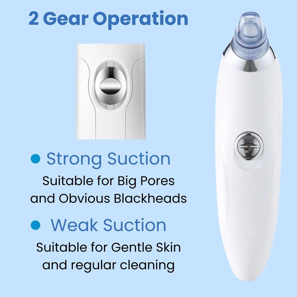 ✨💆 Derma Suction Pore Cleaner 🖤 Powerful Vacuum Blackhead Remover 🌸 | Removes Dirt & Oil for Smooth, Fresh Skin ✨ | Cell Operated 🔋