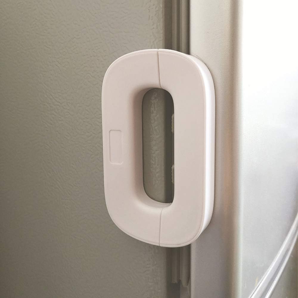 🔒👶 Child Safety Refrigerator Lock ✨ Self-Adhesive Fridge & Freezer Door Lock 🧊🚪 | Double Safety Button 🔐 | Easy One-Hand Operation 👍