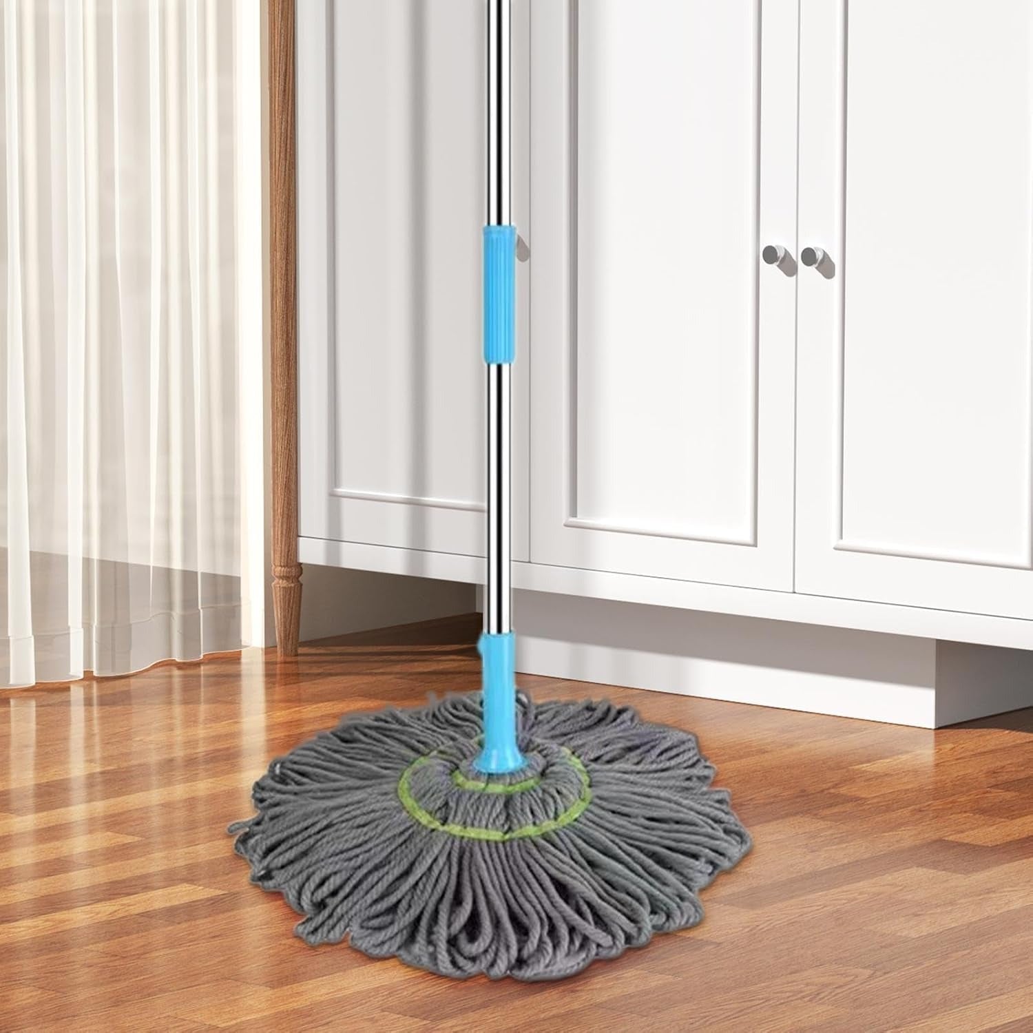 🧹✨ Extendable 90CM Twist Mop 💧 2-in-1 Rotatable Floor Cleaner 🔄 | 360° Self-Twisting Mop for Floors & Walls 🏠🔥
