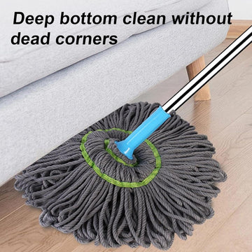 🧹✨ Extendable 90CM Twist Mop 💧 2-in-1 Rotatable Floor Cleaner 🔄 | 360° Self-Twisting Mop for Floors & Walls 🏠🔥
