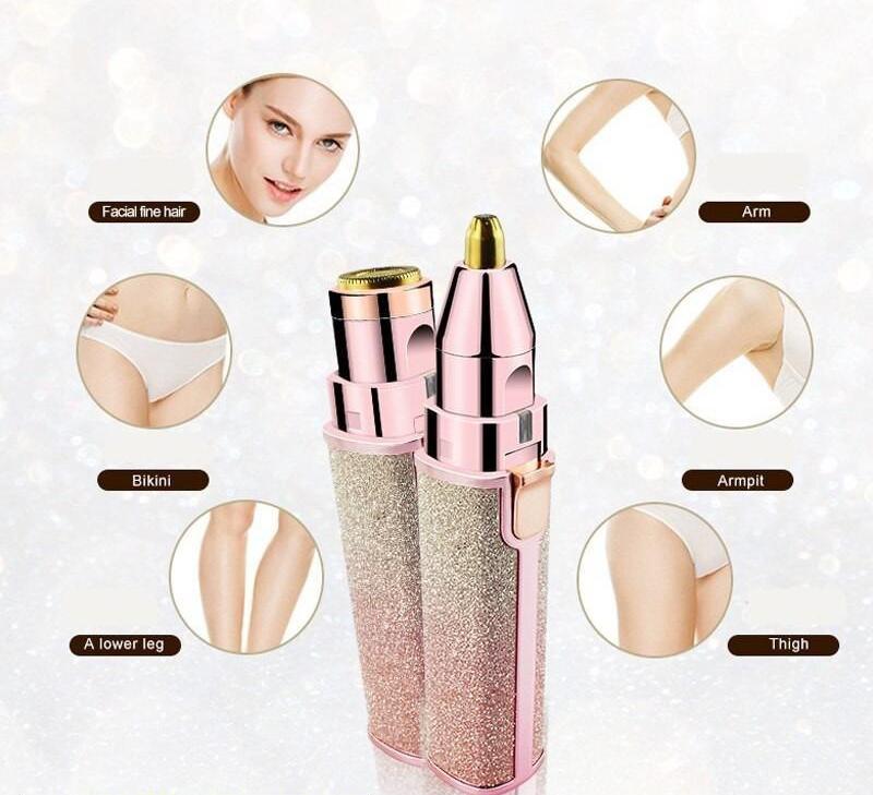 ✨💖 2-in-1 Eyebrow & Facial Hair Trimmer 🪒 Smooth & Painless Hair Removal 🌸 | Portable Beauty Grooming Tool 👝✨