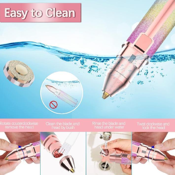 ✨💖 2-in-1 Eyebrow & Facial Hair Trimmer 🪒 Smooth & Painless Hair Removal 🌸 | Portable Beauty Grooming Tool 👝✨