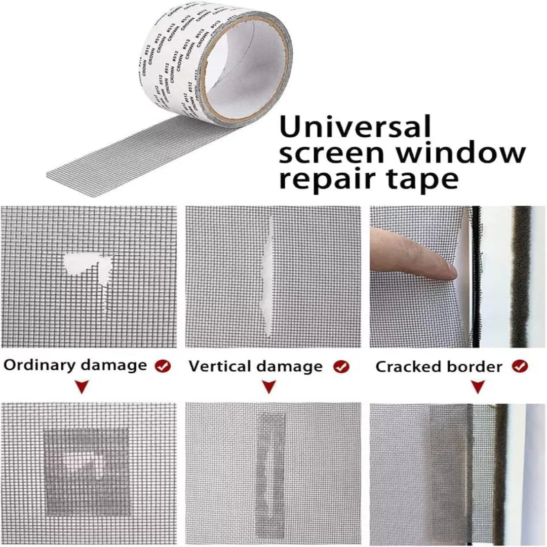 🪟🔧 Mesh Window Screen Repair Tape – 2 Meter Long, 5cm Wide | 🛠️ Durable Self-Adhesive Patch For Quick Screen Fixes ✨🏠
