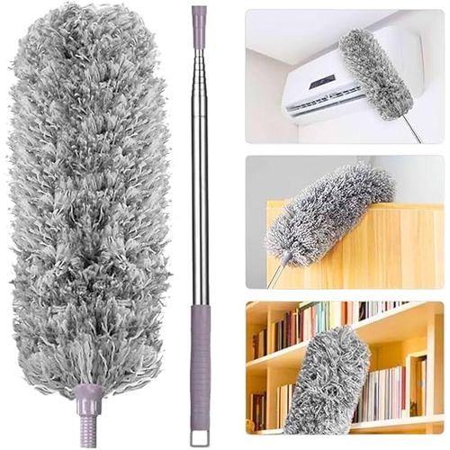 🧹✨ Microfiber Fan Duster 🌪️ Extendable Long Handle 🔄 | Easy Dust Cleaning for Fans, Walls & Corners 🏠💨