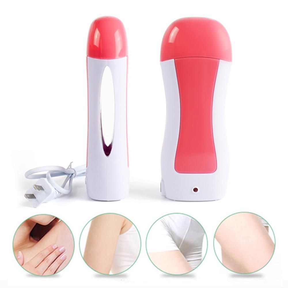 ✨💖 3-in-1 Depilatory Wax Heater Kit 🌸 Roll-On Hair Removal Set with Heater, Wax Refill & Strips 🪒 | Smooth Salon-Style Care at Home ✨
