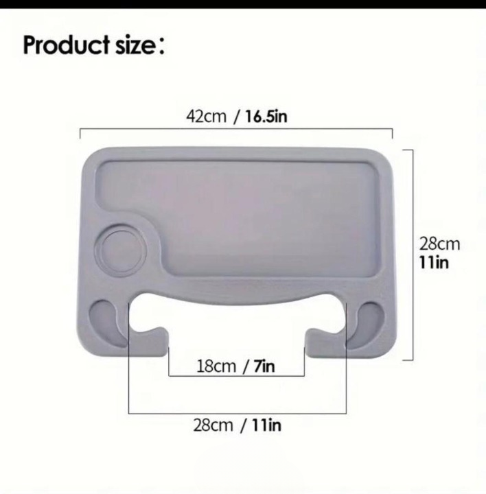🍔💻 Multi-Purpose Car Steering Wheel Tray 🚗✨Use as Food Table, Laptop Desk & Travel WorkspaceCompact & Easy To Use 🔥  OR