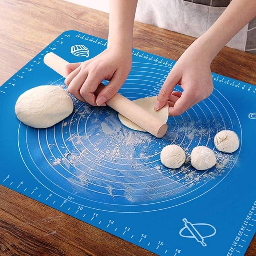 🍞✨ Silicone Roti Mat – Large 50×40cm 🧑‍🍳 Non-Stick Dough Kneading & Baking Mat 🍪🥟 | Easy Kitchen Helper 🏠 | Random Color 🎨
