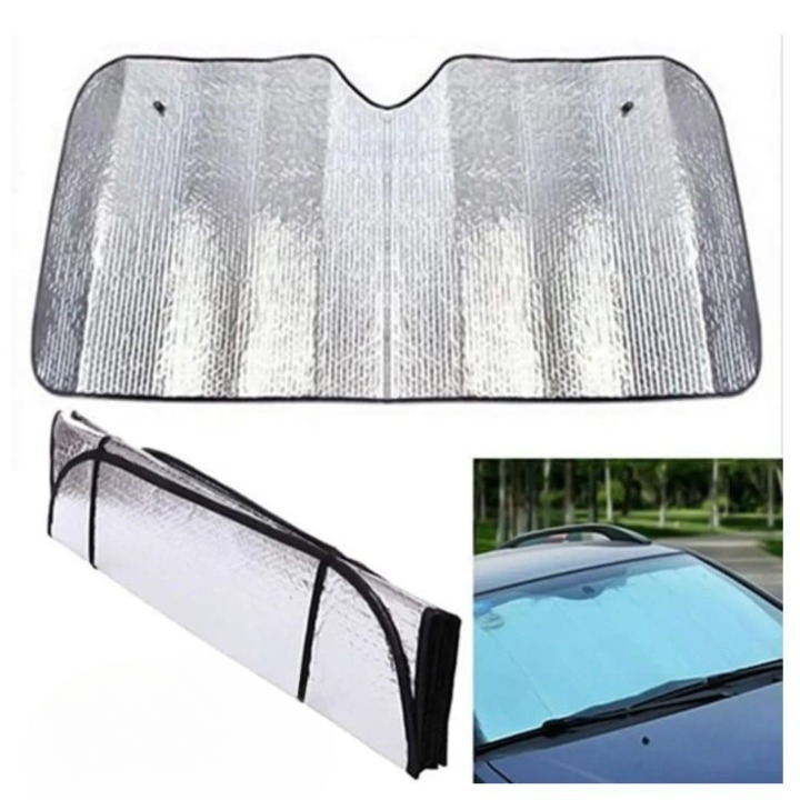 🚗🌞 130×60 CM Car Sunshade ✨ Anti-Heat Windscreen Cover ❄️ | Blocks Sunlight & Reduces Cabin Heat 🔥