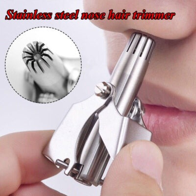 ✨👃 Mini Portable Nose Hair Trimmer 🪒Premium Stainless Steel Grooming Tool 🪒Easy & Comfortable Use for Men & Women 💖