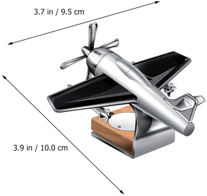 ✈️✨ Solar Aeroplane Car Perfume Diffuser Silver Dashboard Air Freshener 🌬️ | Stylish Fragrance for Your Car 🚗