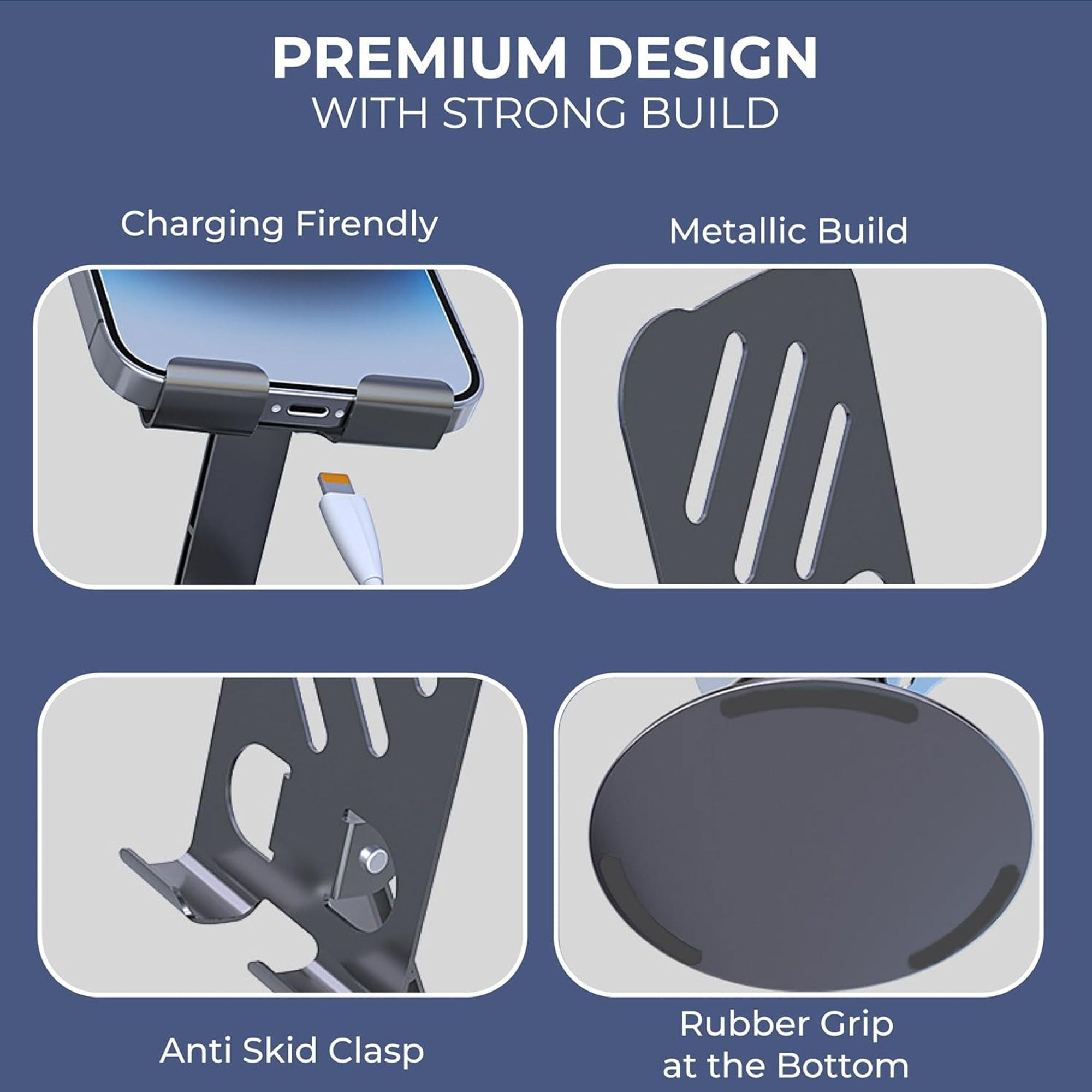 📱✨ 360° Rotating Mobile & Tablet Stand 🔄 Foldable Lazy Phone Holder 💻 | Adjustable Desktop Stand for Watching, Study & Live Streaming 🎥🔥 | Random Color 🎨