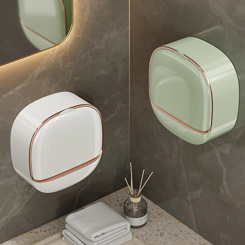 🚿🧼 Premium Wall Mounted Soap Box ✨Punch-Free Luxury Soap CaseEasy Cleaning & Water Drain Design 💧✨| Easy to Install – No Drilling Needed 🔧❌ | Random Colour 🌈