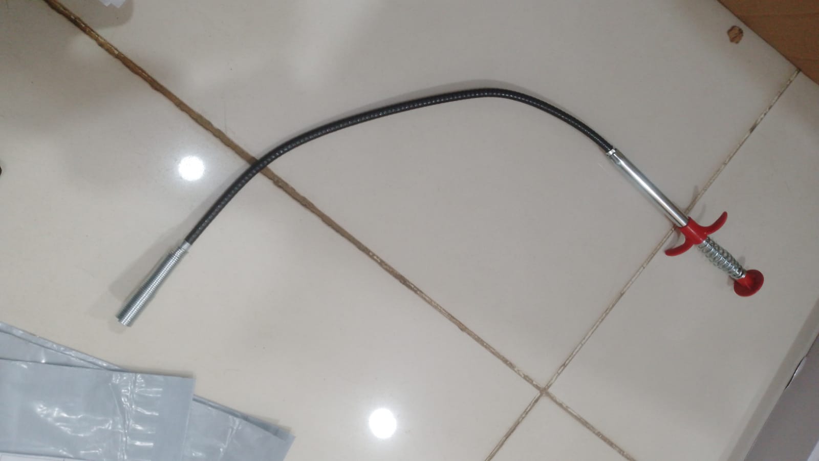 🛠️💧 Stainless Steel Sink Drain Cleaner ✨ 60cm Flexible Spring Cleaning Stick 🌀 | Easily Removes Hair & Blockages 🚰🔥