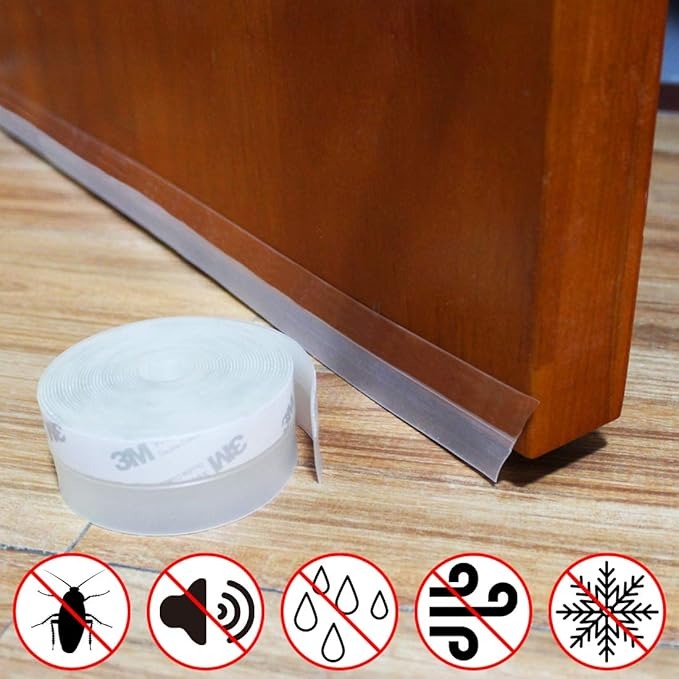 🚪✨ 5M Door Seal Tape Strong Adhesive Weatherproof Strip 💨 | Dustproof, Soundproof & Easy Installation 🏠