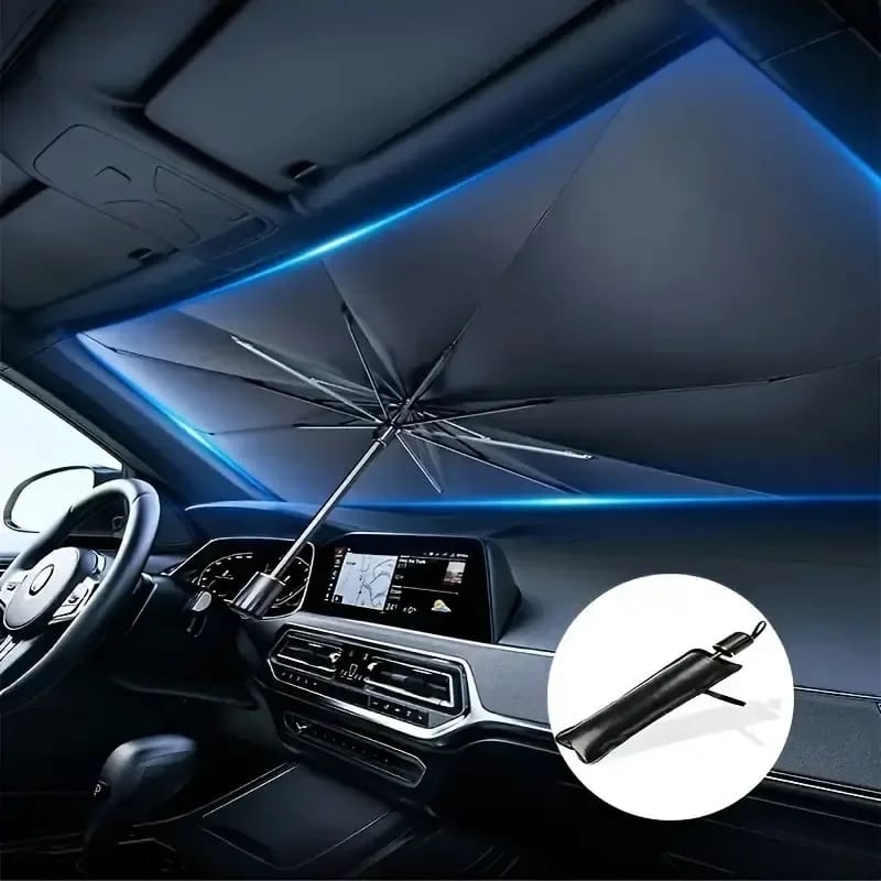 🌞🚘 Car Windshield Sun Shade Umbrella ☂️ Premium Foldable Heat & UV Protection Cover ❄️ | Protects Dashboard & Keeps Interior Cool ✨