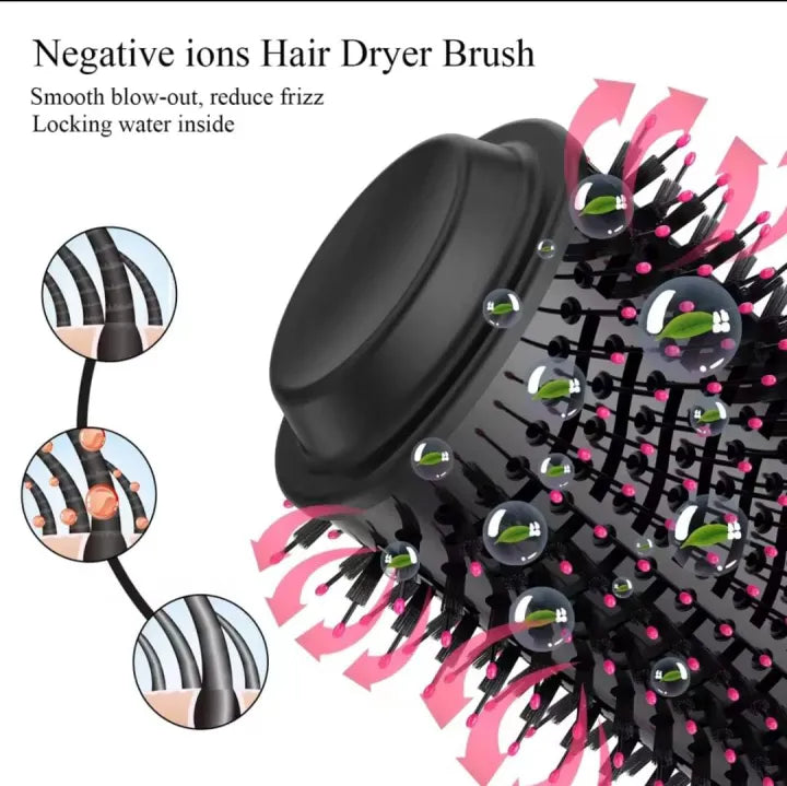 ✨💇 3-in-1 Hot Air Brush 🌸 Hair Dryer, Straightener & Curler in One 💖 | Easy Salon-Style Hair at Home 🔥✨