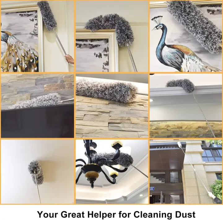 🧹✨ Microfiber Fan Duster 🌪️ Extendable Long Handle 🔄 | Easy Dust Cleaning for Fans, Walls & Corners 🏠💨