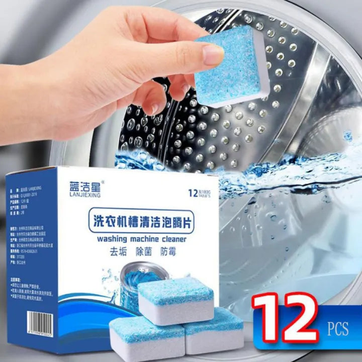 🧺✨ Washing Machine Cleaner Tablets 🫧 12 Deep Cleaning & Deodorizing Tablets 💧 | For Front Load, Top Load & HE Washers 🔥