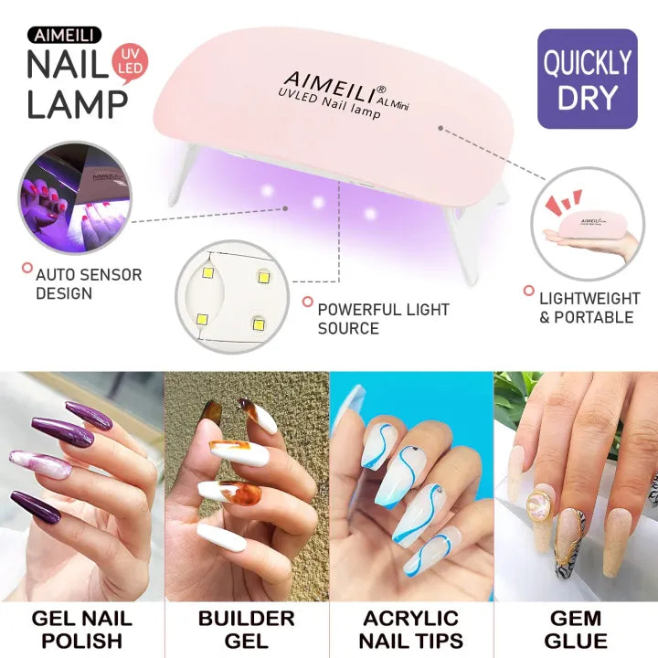 Mini Nail Light with Timer ⏱️ | Premium Quality, Compact & Easy To Use 💖 | Perfect Nail Care Partner 🌟