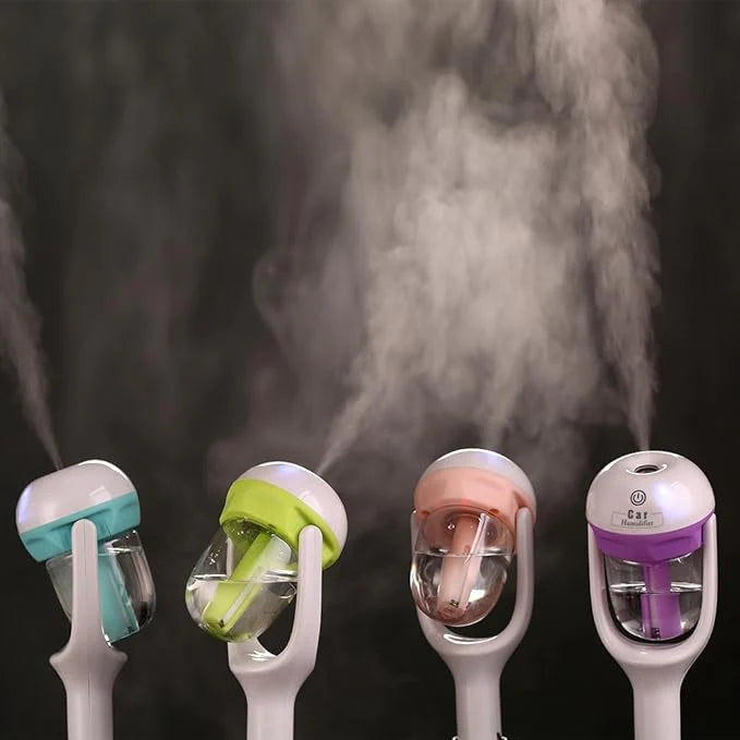 Nanum Car Humidifier Diffuser available in multiple colors with LED ambient light for car interior