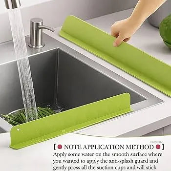💧🛡️ Silicone Sink Splash Guard ✨ 16-Inch Strong Suction Water Splash Protector 🚰 | Keeps Kitchen Clean & Dry 🧼🔥