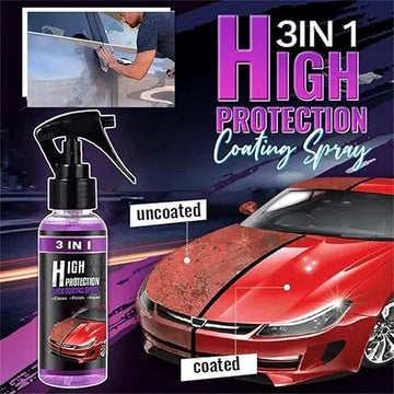 🚗✨ 3-in-1 High Protection Car Coating Spray 🛡️ Ceramic Crystal Coating Formula 💎 | Gives Long-Lasting Shine & Protection 🌟 | 100ml Bottle 🧴