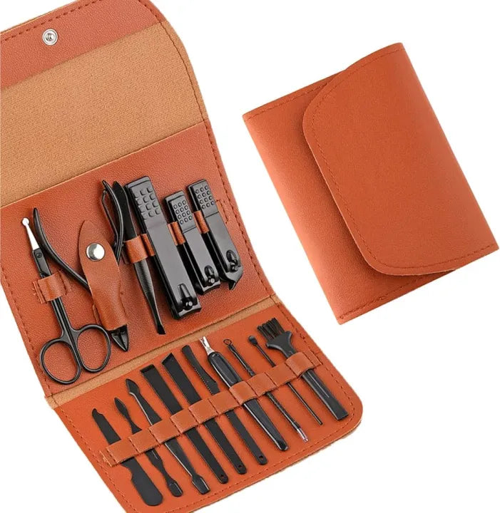 💅✨ 16-in-1 Stainless Steel Nail Care Kit 🌸 Professional Manicure & Pedicure Tool Set 💖 | Stylish, Durable & Easy Grooming ✨ | Random Color 🎨