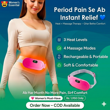 Cramp Relief Belt -Portable Menstrual Heating Pad, Heated Belly Belt For Menstrual Cramp Relief With 3 Heat Levels And 4 Modes, Electric Belt Massage For Women And Girls