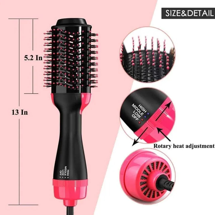 ✨💇 3-in-1 Hot Air Brush 🌸 Hair Dryer, Straightener & Curler in One 💖 | Easy Salon-Style Hair at Home 🔥✨