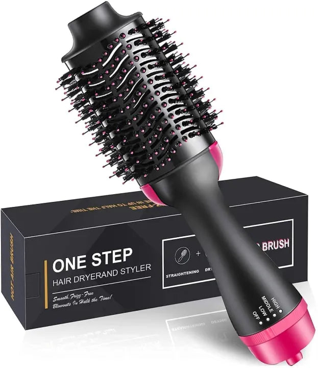 ✨💇 3-in-1 Hot Air Brush 🌸 Hair Dryer, Straightener & Curler in One 💖 | Easy Salon-Style Hair at Home 🔥✨