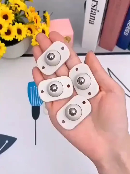 🛞✨ Furniture Moving Wheels – 4PCS 🔧 360° Rotating Mini Swivel Wheels 💪 | Easy Moving for Bins, Storage Boxes & Furniture 🏠🔥