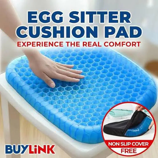 Back Pain Relief Gel Seat Cushion | Honeycomb Support for Office Chair, Study Sessions Car & Long Sitting 🔥