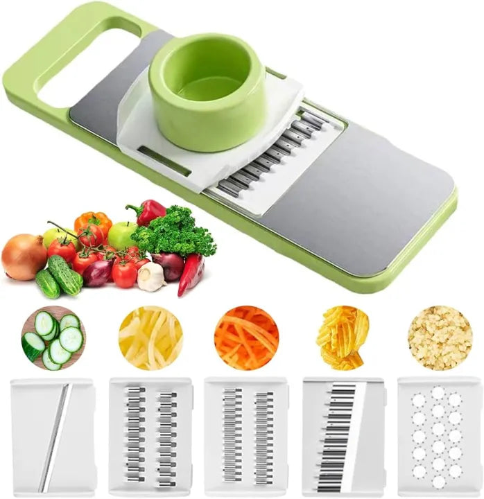 🥕✨ 5-in-1 Vegetable Cutter & Slicer 🔪 Multifunction Stainless Steel Kitchen Tool 🍅 | Fast & Easy Food Preparation 👩‍🍳🔥