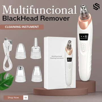 ✨💆 Derma Suction Pore Cleaner 🖤 Powerful Vacuum Blackhead Remover 🌸 | Removes Dirt & Oil for Smooth, Fresh Skin ✨ | Cell Operated 🔋