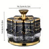 Multi-Jar Rotating Spice Rack for Kitchen Countertop Storage