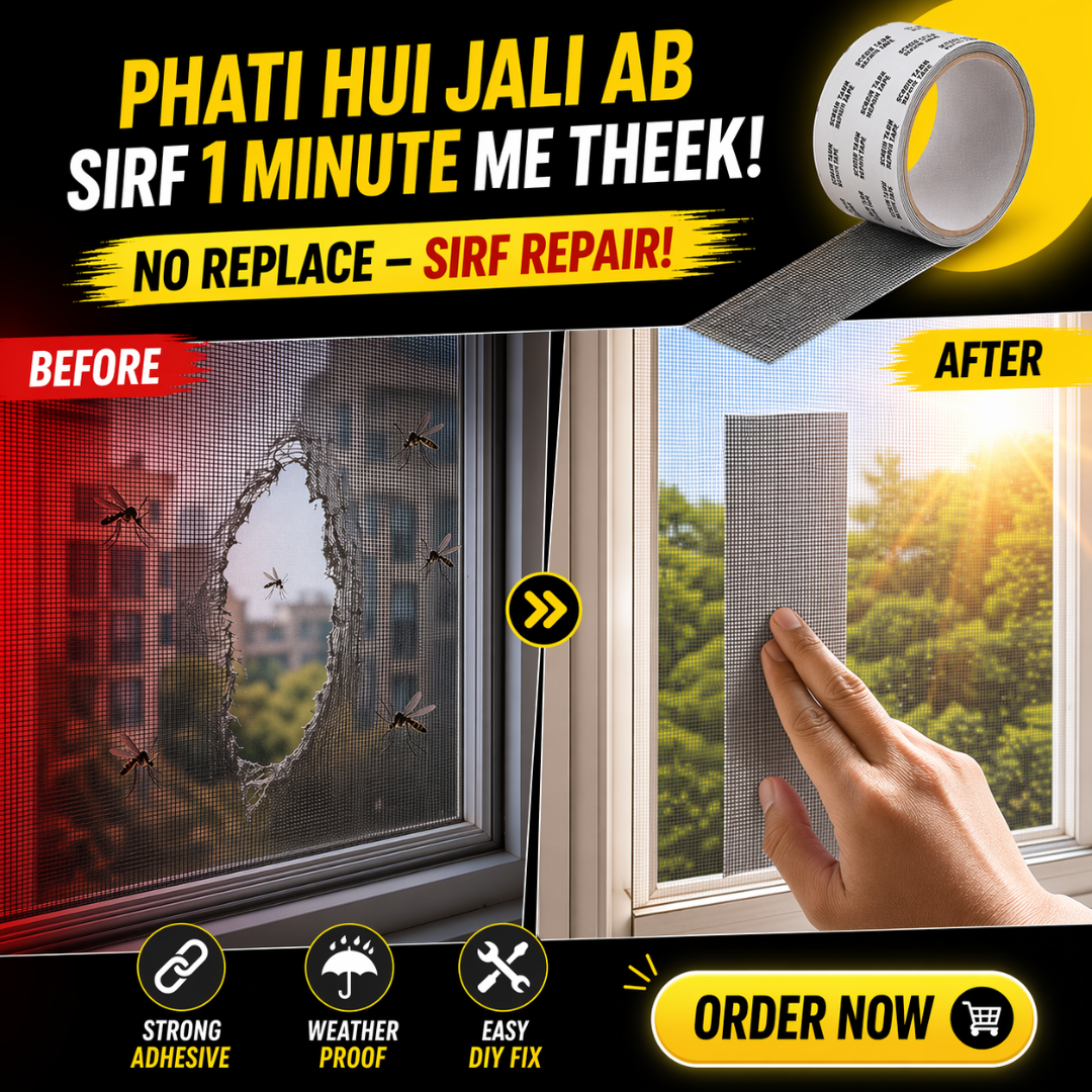 🪟🔧 Mesh Window Screen Repair Tape – 2 Meter Long, 5cm Wide | 🛠️ Durable Self-Adhesive Patch For Quick Screen Fixes ✨🏠