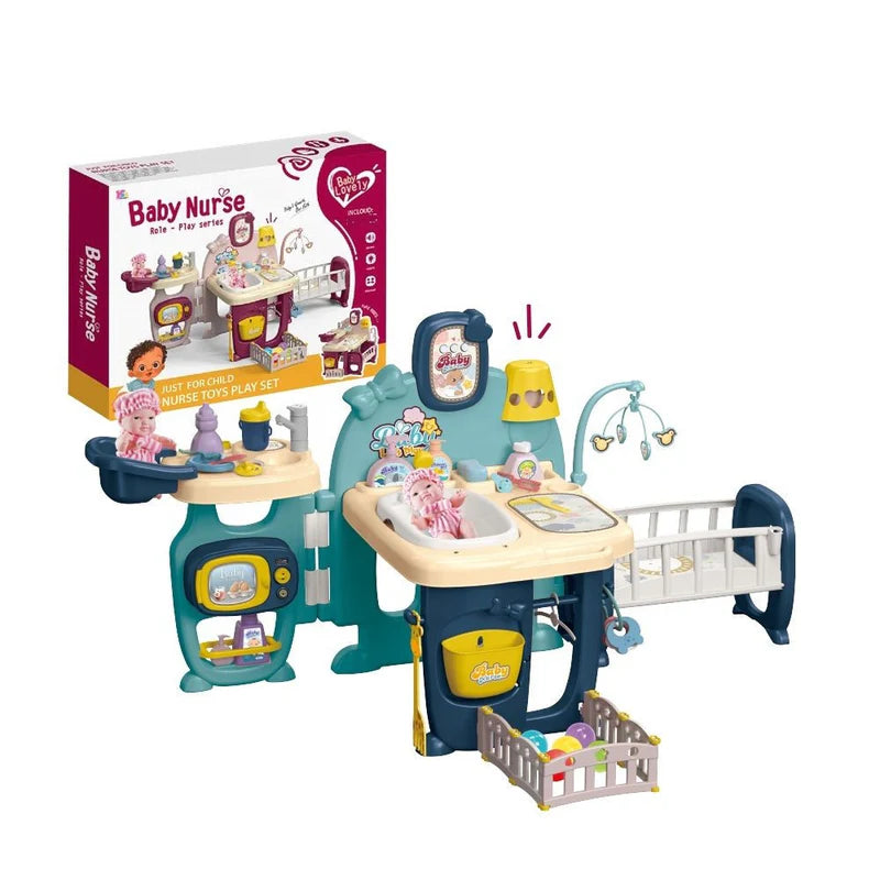 Kids Baby Nurse Play Set with Medical Tools and Baby Care Role Play Toys