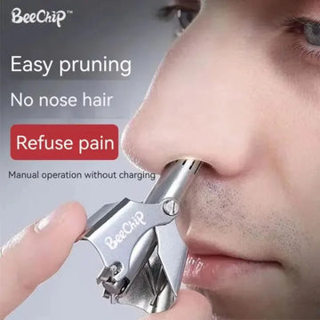 ✨👃 Mini Portable Nose Hair Trimmer 🪒Premium Stainless Steel Grooming Tool 🪒Easy & Comfortable Use for Men & Women 💖
