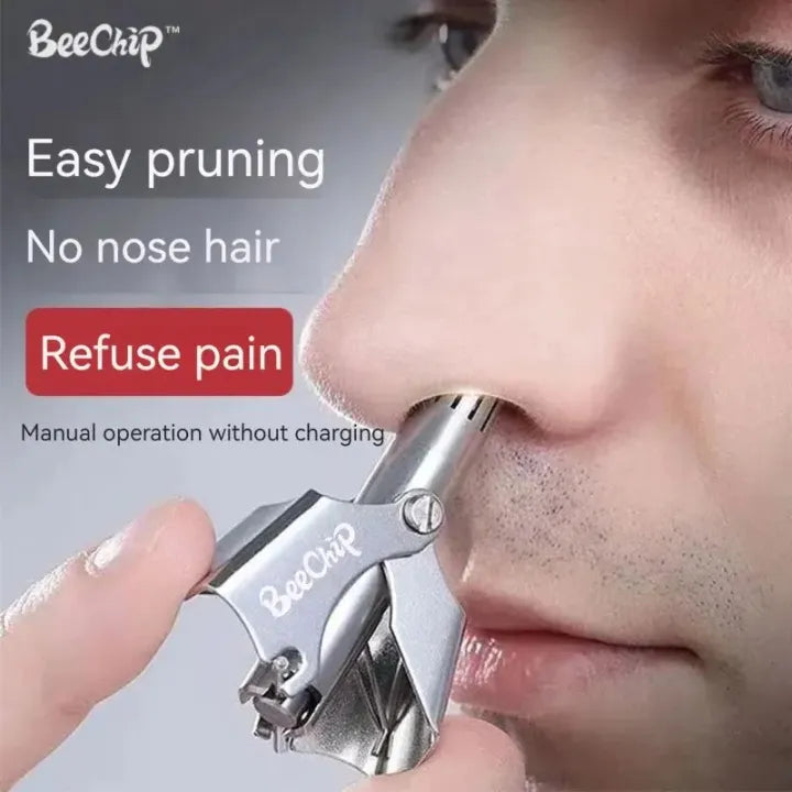 ✨👃 Mini Portable Nose Hair Trimmer 🪒Premium Stainless Steel Grooming Tool 🪒Easy & Comfortable Use for Men & Women 💖