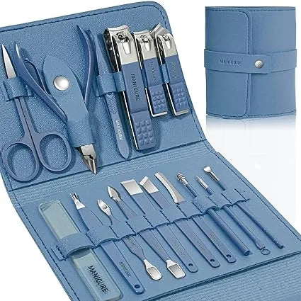 💅✨ 16-in-1 Stainless Steel Nail Care Kit 🌸 Professional Manicure & Pedicure Tool Set 💖 | Stylish, Durable & Easy Grooming ✨ | Random Color 🎨