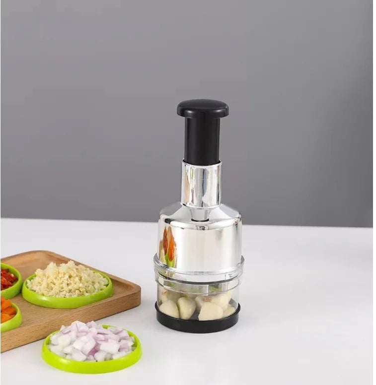 Multi-Function Garlic Cutter Manual Stainless Steel Vegetable Chopper